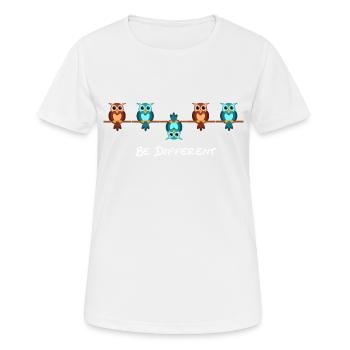 Be different - Frauen T-Shirt atmungsaktiv - Weiß - Vorne - AI Model Female 172 dark (172cm)