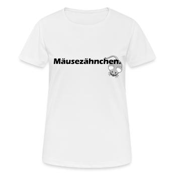 Mäusezähnchen - Frauen T-Shirt atmungsaktiv - Weiß - Vorne - AI Model Female 172 dark (172cm)