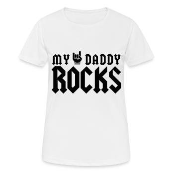 My Daddy Rocks - T-shirt respirant Femme - blanc - Devant - AI Model Female 172 dark (172cm)