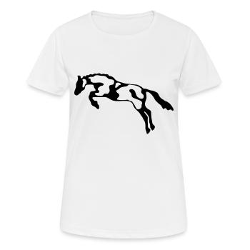Pferd 7 - Frauen T-Shirt atmungsaktiv - Weiß - Vorne - AI Model Female 172 dark (172cm)