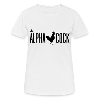 hahn alpha cock - Frauen T-Shirt atmungsaktiv - Weiß - Vorne - AI Model Female 172 dark (172cm)