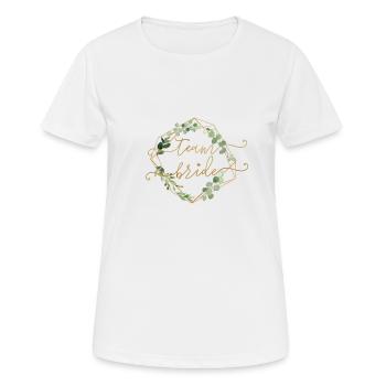 Bachelorette party Greenery Team Bride 2 - Women's Breathable T-Shirt - white - Front - AI Model Female 172 dark (172cm)
