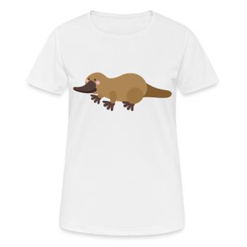 platypus - Women's Breathable T-Shirt - white - Front - AI Model Female 172 dark (172cm)
