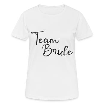 Team Bride - Women's Breathable T-Shirt - white - Front - AI Model Female 172 dark (172cm)