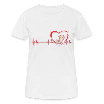 bébé cadeau - T-shirt respirant Femme - blanc - Devant - AI Model Female 172 dark (172cm)