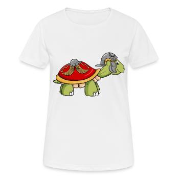 « Testudo - La tortue romaine » - T-shirt respirant Femme - blanc - Devant - AI Model Female 172 dark (172cm)