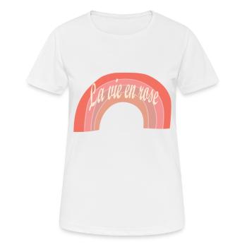 La vie en rose - Frauen T-Shirt atmungsaktiv - Weiß - Vorne - AI Model Female 172 dark (172cm)