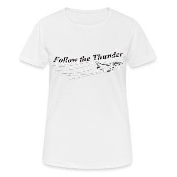 follow the thunder - Women's Breathable T-Shirt - white - Front - AI Model Female 172 dark (172cm)