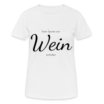 Wein Spuren - Frauen T-Shirt atmungsaktiv - Weiß - Vorne - AI Model Female 172 dark (172cm)