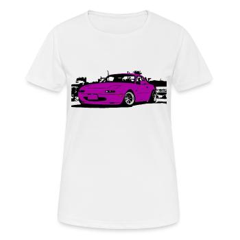 MIATA MK2 MX5 rosa - Frauen T-Shirt atmungsaktiv - Weiß - Vorne - AI Model Female 172 dark (172cm)