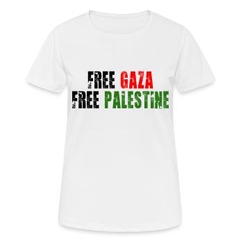 Free Gaza Free Palestine - Women's Breathable T-Shirt - white - Front - AI Model Female 172 dark (172cm)