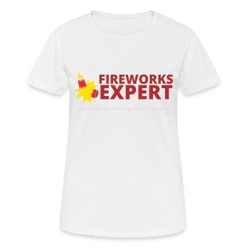 FIREWORKS EXPERT - Women's Breathable T-Shirt - white - Front - AI Model Female 172 dark (172cm)