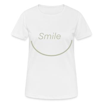 smile - Frauen T-Shirt atmungsaktiv - Weiß - Vorne - AI Model Female 172 dark (172cm)