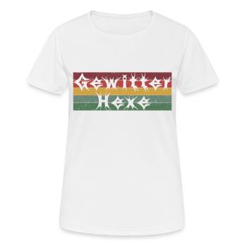 Gewitterhexe (bunt) - Frauen T-Shirt atmungsaktiv - Weiß - Vorne - AI Model Female 172 dark (172cm)