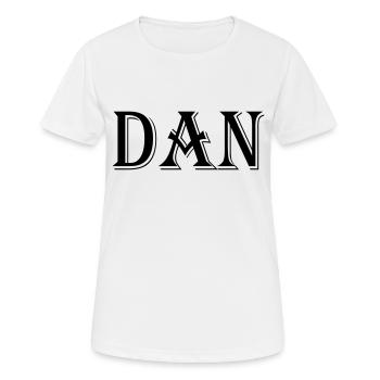 dan - Frauen T-Shirt atmungsaktiv - Weiß - Vorne - AI Model Female 172 dark (172cm)