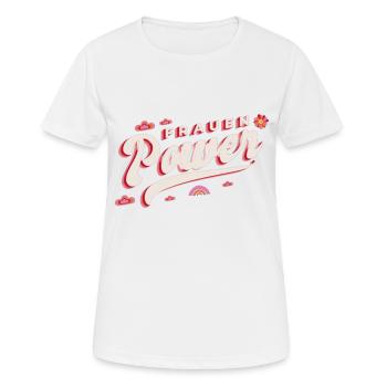 Frauenpower - Frauen T-Shirt atmungsaktiv - Weiß - Vorne - AI Model Female 172 dark (172cm)