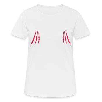 Égratignures de plaies blessées - T-shirt respirant Femme - blanc - Devant - AI Model Female 172 dark (172cm)