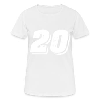 20 number symbol - Women's Breathable T-Shirt - white - Front - AI Model Female 172 dark (172cm)