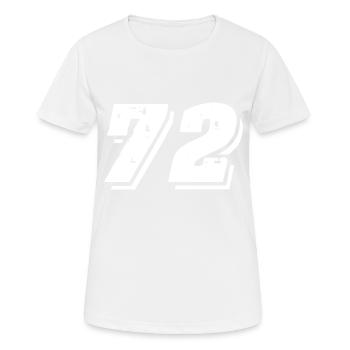 72 Zahl Symbol - Frauen T-Shirt atmungsaktiv - Weiß - Vorne - AI Model Female 172 dark (172cm)