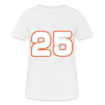 25 Zahl symbol - Frauen T-Shirt atmungsaktiv - Weiß - Vorne - AI Model Female 172 dark (172cm)