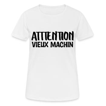 vieux machin - T-shirt respirant Femme - blanc - Devant - AI Model Female 172 dark (172cm)