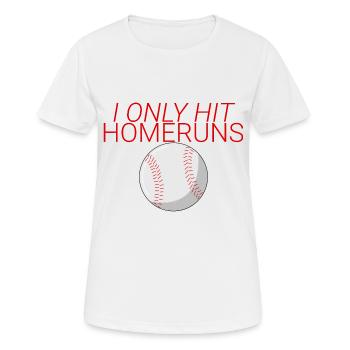 Je n’ai frappé que des homeruns 4 - T-shirt respirant Femme - blanc - Devant - AI Model Female 172 dark (172cm)