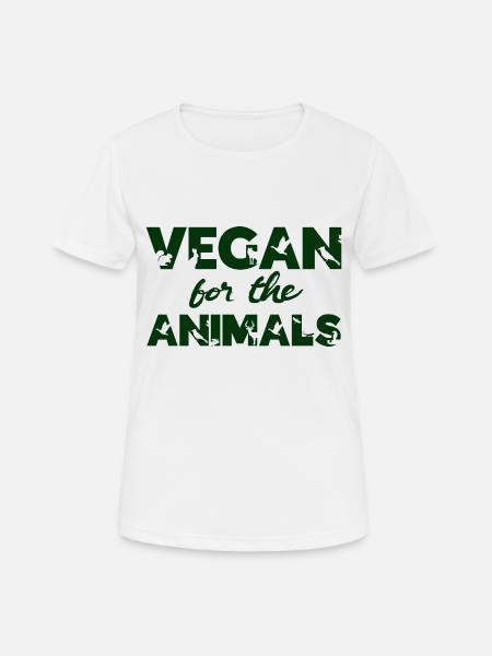 Vegan For The Animals green eco veganism - Women's Breathable T-Shirt - white