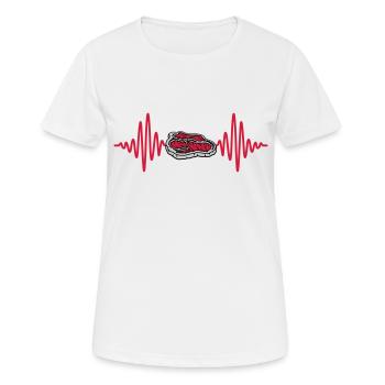 Puls Steak Grillmeister Barbecue - T-shirt respirant Femme - blanc - Devant - AI Model Female 172 dark (172cm)