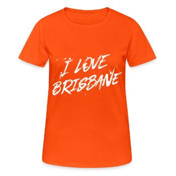 I Love Brisbane - Women's Breathable T-Shirt - neon orange - Front - AI Model Female 172 dark (172cm)
