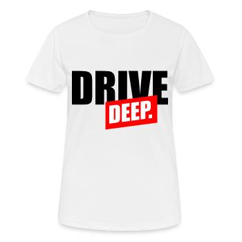 Conduisez en profondeur - T-shirt respirant Femme - blanc - Devant - AI Model Female 172 dark (172cm)