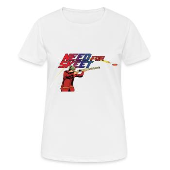 Need for Skeet transparent - Frauen T-Shirt atmungsaktiv - Weiß - Vorne - AI Model Female 172 dark (172cm)