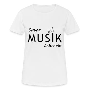 Super Musik Lehrerin - Frauen T-Shirt atmungsaktiv - Weiß - Vorne - AI Model Female 172 dark (172cm)