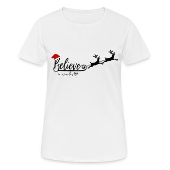 Croire aux miracles - T-shirt respirant Femme - blanc - Devant - AI Model Female 172 dark (172cm)