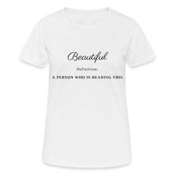 Beautiful - Women's Breathable T-Shirt - white - Front - AI Model Female 172 dark (172cm)