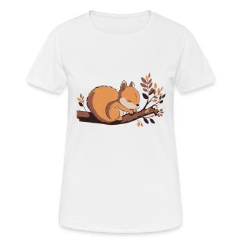 Eichhoernchen Squrirrel Comic Cute Kawaii 4 - Frauen T-Shirt atmungsaktiv - Weiß - Vorne - AI Model Female 172 dark (172cm)