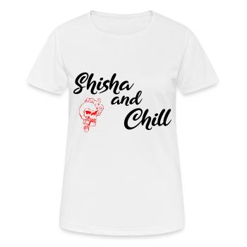 Shisha et Chill Black - T-shirt respirant Femme - blanc - Devant - AI Model Female 172 dark (172cm)