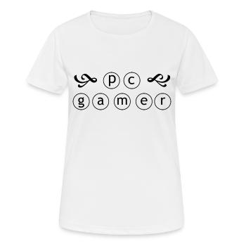 Jeu PC de jeu - T-shirt respirant Femme - blanc - Devant - AI Model Female 172 dark (172cm)