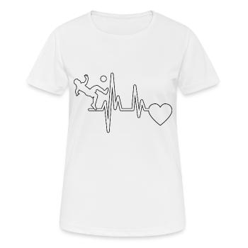 Fußballmannschaft Fußballspieler Fußballdesign - Frauen T-Shirt atmungsaktiv - Weiß - Vorne - AI Model Female 172 dark (172cm)