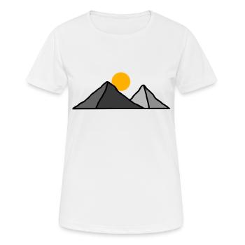 Mountain peaks under the sun - Women's Breathable T-Shirt - white - Front - AI Model Female 172 dark (172cm)