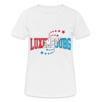 Luxemburg - Frauen T-Shirt atmungsaktiv - Weiß - Vorne - AI Model Female 172 dark (172cm)