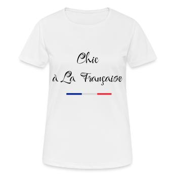 Chic à la française - T-shirt respirant Femme - blanc - Devant - AI Model Female 172 dark (172cm)