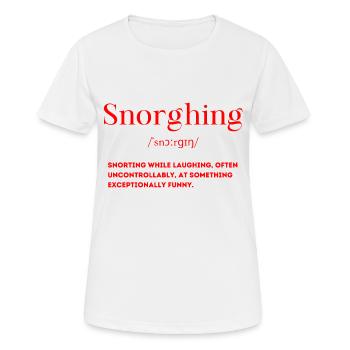 Snorghing Définition Rire et respirer - T-shirt respirant Femme - blanc - Devant - AI Model Female 172 dark (172cm)