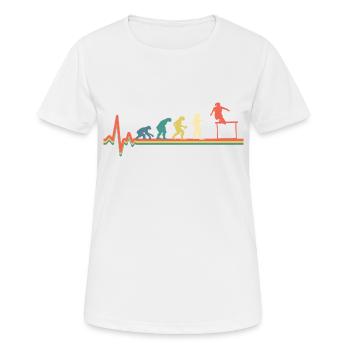 Athletics Hurdles Evolution - Women's Breathable T-Shirt - white - Front - AI Model Female 172 dark (172cm)