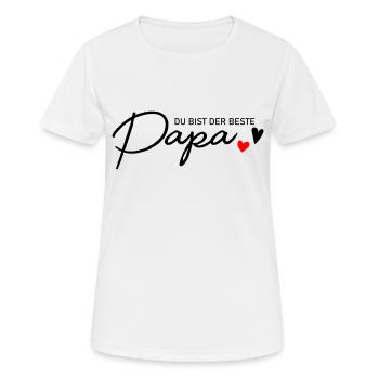 Bester Papa - Frauen T-Shirt atmungsaktiv - Weiß - Vorne - AI Model Female 172 dark (172cm)