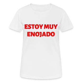 Spanisch Sprache ich bin wütend - Frauen T-Shirt atmungsaktiv - Weiß - Vorne - AI Model Female 172 dark (172cm)
