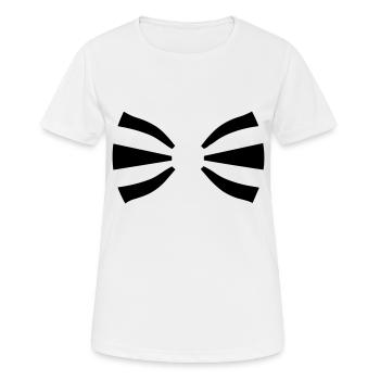 Binden - Frauen T-Shirt atmungsaktiv - Weiß - Vorne - AI Model Female 172 dark (172cm)