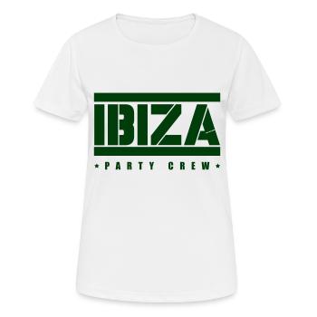 Ibiza Party Crew - T-shirt respirant Femme - blanc - Devant - AI Model Female 172 dark (172cm)