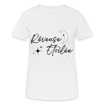 Rêveuse étoilée - T-shirt respirant Femme - blanc - Devant - AI Model Female 172 dark (172cm)