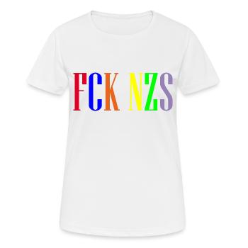 FCK NZS - T-shirt respirant Femme - blanc - Devant - AI Model Female 172 dark (172cm)
