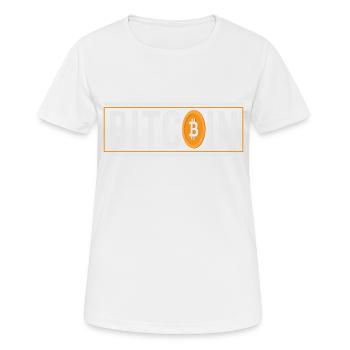 Bitcoin (Bitcoin) - Frauen T-Shirt atmungsaktiv - Weiß - Vorne - AI Model Female 172 dark (172cm)